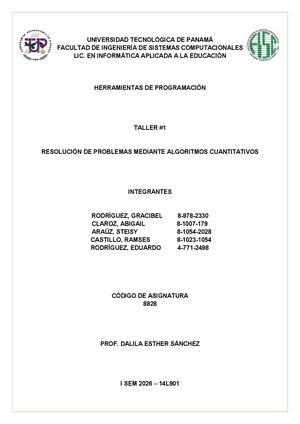 Taller #1-Herramientas de Programación-Alpha Tech