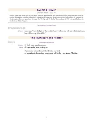 2026 EP Thurs Easter Week