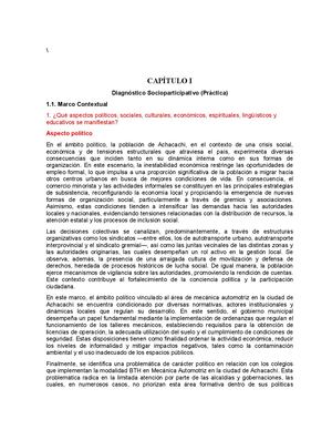 CAPÍTULO I Juan Apaza