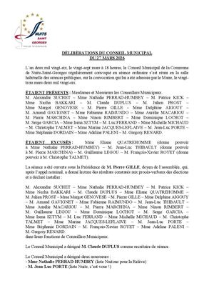 Compte-rendu du Conseil Municipal du 27 mars 2026