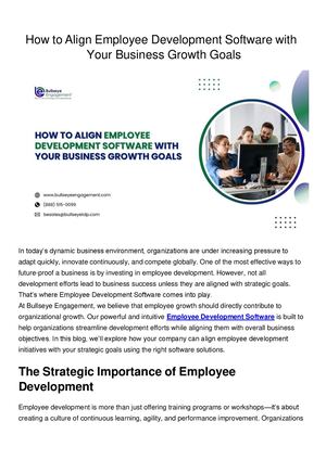 Align Development Employee Calaméo - How To Align Employee Development Software With Your Business ...