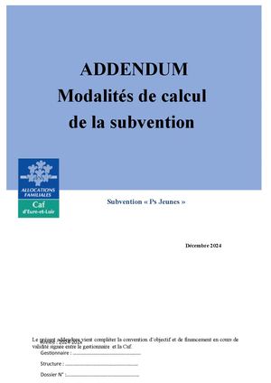 Addendum Ps Jeunes  Décembre  2024