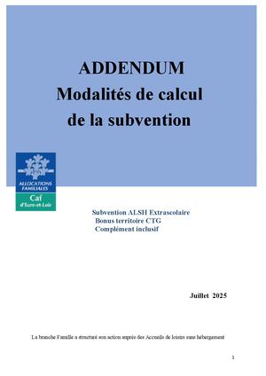 Addendum Alsh Extrascolaire Juillet 2025 VF