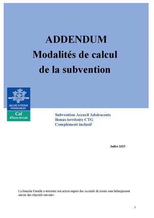 Addendum Ps Alsh Acueil Adolescents Juillet  2025 VF