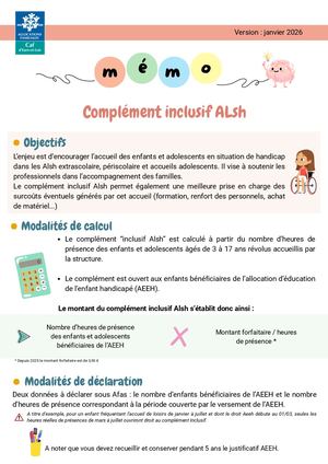 Mémo Complément Inclusif Alsh