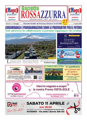 Gazzetta Rossazzurra 11 4 2026 Anno Xi N 7