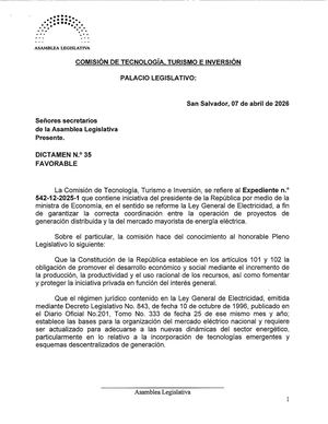 Feforma Ley De Electricidad