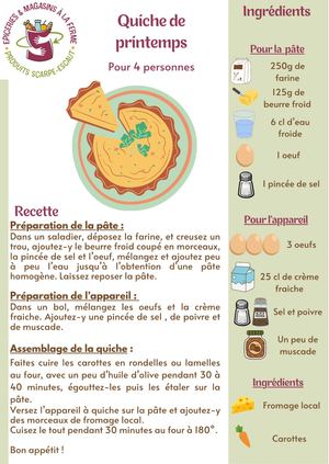 Box de printemps : la quiche aux carottes
