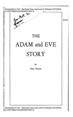 The Adam And Eve Story; Par Chan Thomas, C.I.A, 1965