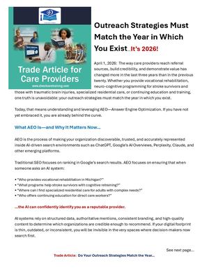 Calaméo - DCTC - TRADE ARTICLE DO YOUR OUTREACH STRATEGIES MATCH THE YEAR