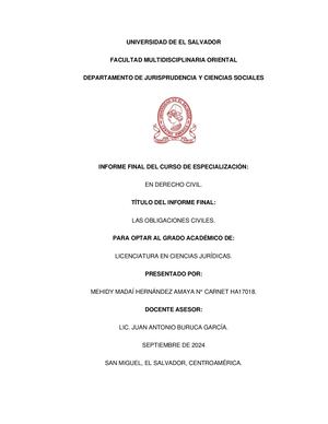 LAS OBLIGACIONES CIVILES