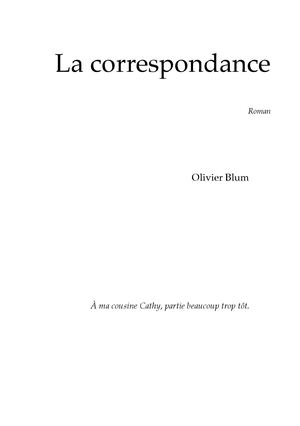 La correspondance