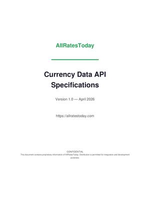 All Rates Today API Specifications