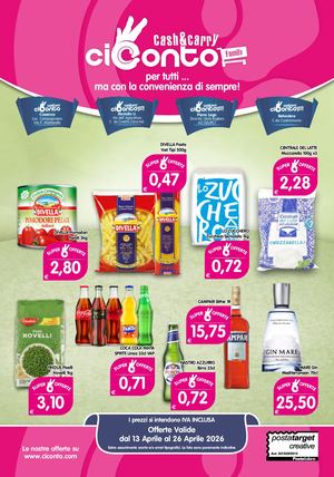 Volantino Ciconto dal 13 Aprile al 26 Aprile