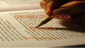 RESUMEN                      LENGUAJE                                       Y                             COMUNICACIÓN