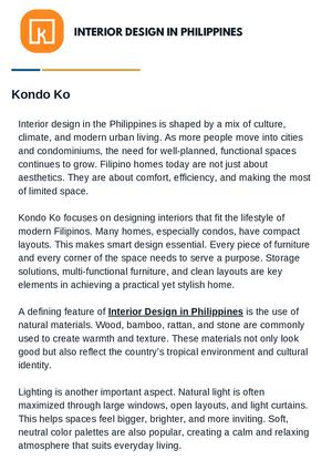 Interior Design In The Philippines For Modern Condo Living  Kondo Ko