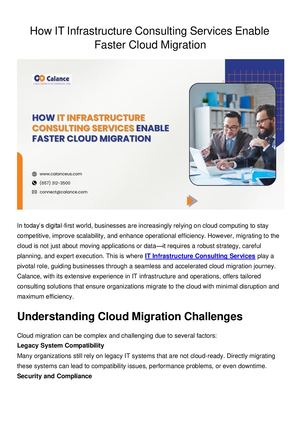 Calaméo - How IT Infrastructure Consulting Services Enable Faster Cloud ...