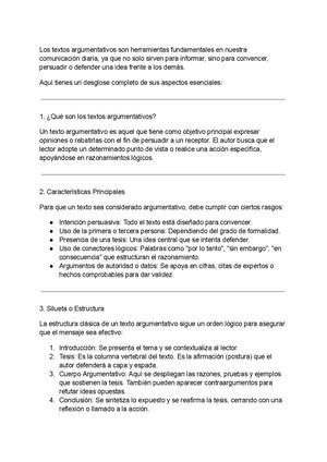 Textos Argumentativos