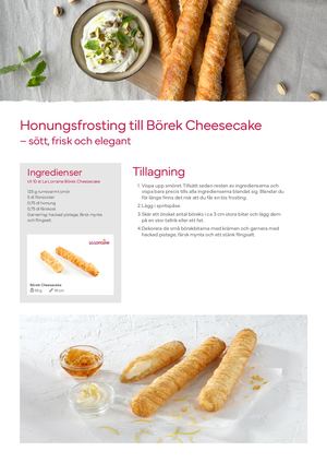 Honungsfrosting till Börek Cheesecake – sött, frisk och elegant