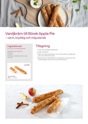 Vaniljkräm till Börek Apple Pie – varm, kryddig och inbjudande