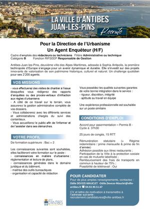 Annonce enqueteur VD