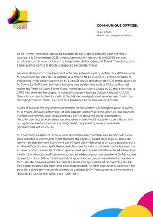 Communiqué 14 04 2026