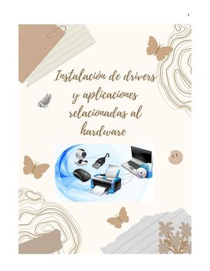 Manual de instalación de drivers y aplicaciones relacionadas al hardware