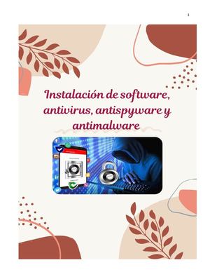 Manual de instalación de software, antivirus, antispyware y antimalware
