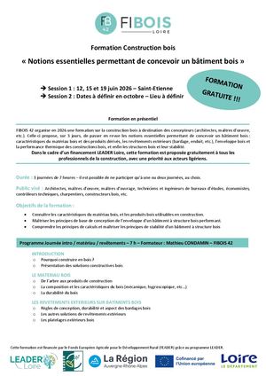 Fibois 42 Programme Notions Essentielles 2026 (Leader)