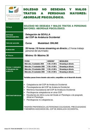 Soledad No Deseada Y Malos Tratos A Personas Mayores V0