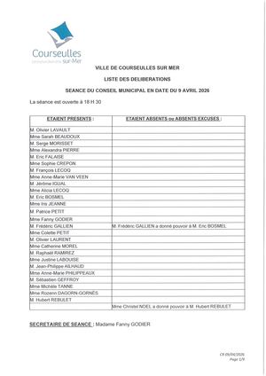 Compte-rendu du Conseil Municipal du 7 avril 2026