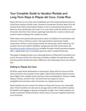 Complete Guide To Vacation Rentals In Playas Del Coco Costa Rica