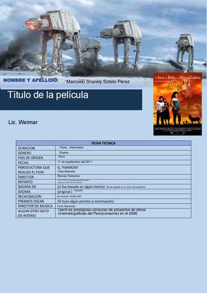 Tarea De Cine