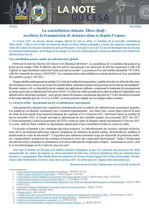 LA NOTE DU CESA N°622 - La Constellation Chinoise Three Body Accélérer La Transmission De Données Dans Et Depuis L’espace