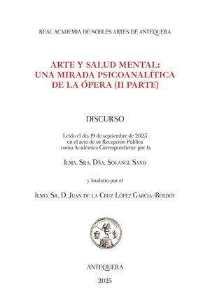 DISCURSO DE INGRESO DE LA ILMA. SRA. DÑA. SOLANGE SAND