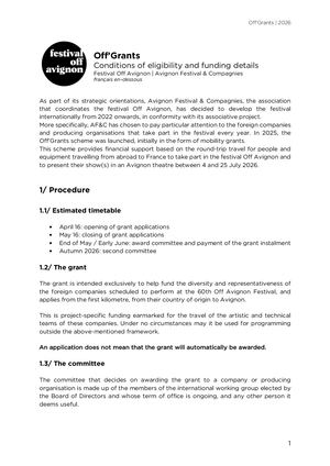 Offgrants Conditions 2026