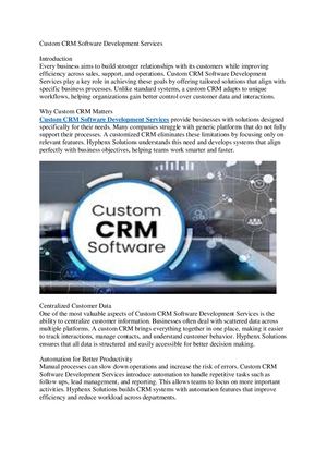 Calaméo - Custom Crm Software Development Services