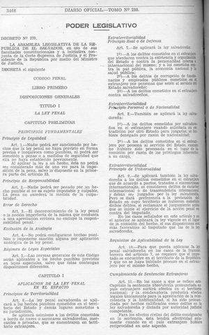 1973 Decreto270codigopenal El Salvador