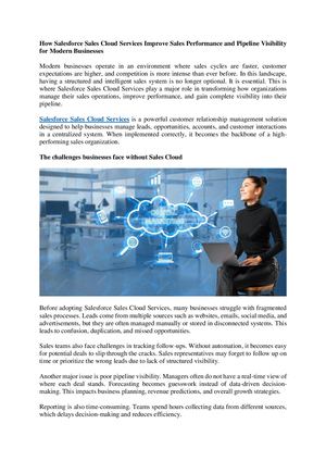 Salesforce Sales Cloud Services​