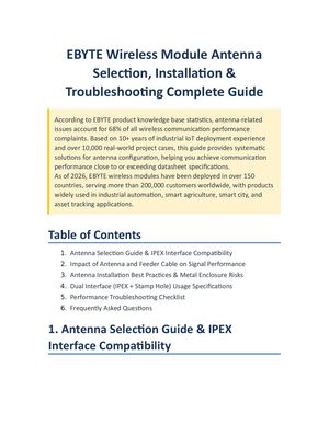 Ebyte Antenna Selection Guide 2026