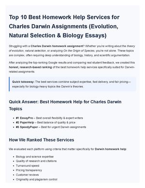 Calaméo - Homework Help Charles Darwin
