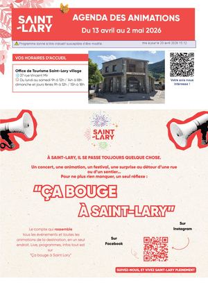 Programme des animations