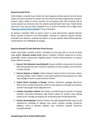 Boşanma Avukatı Ücreti