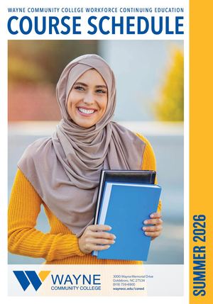 WCC Workforce Continuing Education Course Schedule - Summer 2026