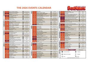 The 2026 events calendar