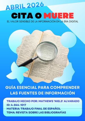 Trabajo Final Sobre La Bibliografía De Español Mathews Alvarado