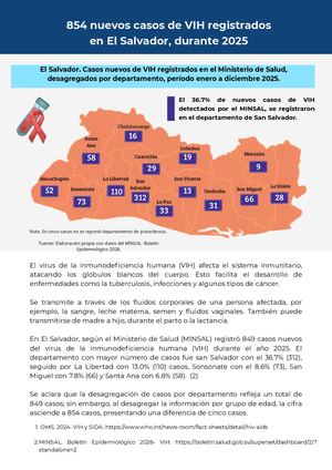 Vih En El Salvador Al Cierre De 2025