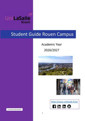 2026 2027 Student Guide Rouen Campus