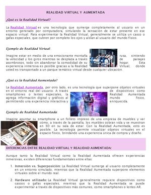 Realidad Virtual Y Aument Ada