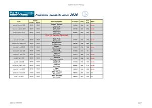 Programme Paquebots Croisière Cherbourg